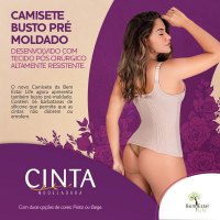 CINTA CAMISETE COM BUSTO PRÉ MOLDADO COR BEGE 