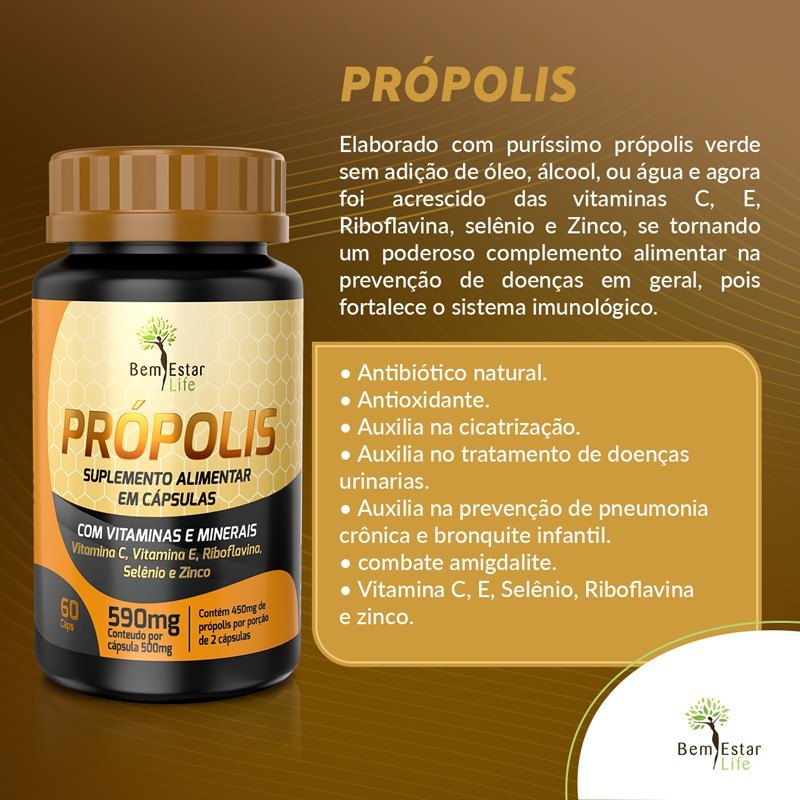 PROPOLIS COM VITAMINAS E MINERAIS 